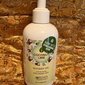 Coconut Lime Shower Gel 8oz Hyaluronic Acid Body Cleanser - Jordan Essentials